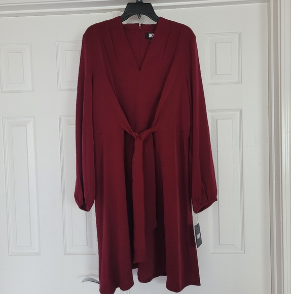 DKNY women's dress, cherry color size 16, new - Picture 1 of 7